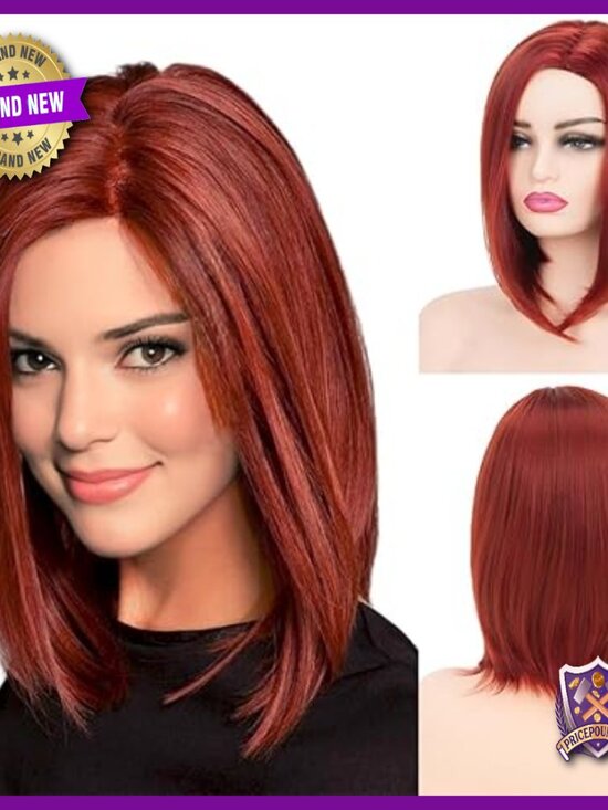 Short Wavy Synthetic Wig with Bangs, Heat Resistant, Lightweight for Cosplay
